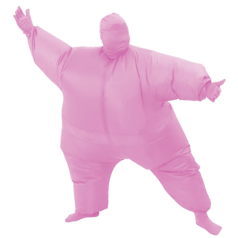 RHYTHMARTS Pink Inflatable Chub Costume - Full Body Suit Blow Up Costume for Adult - Image 1